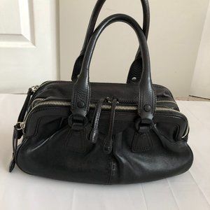Cole Hann Black Leather Satchel Bag